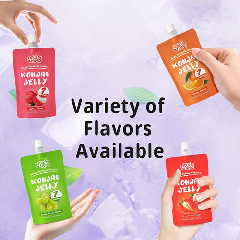 Pack, 20 Pack, 0 VOLO VERO Konjac Jelly Pouch Drinkable Variety Low Calories, Sugar, Gluten Free, Keto, Collagen