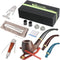 Scotte Handmade Wood Pipe Kit with Replaceable Pipe Stem and Accessories in Gift Box (Black & Brown)