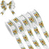 YKZEYK Ribbon for Gift Wrapping Sunflowers Flowers White Print Fabric Ribbon 1/2" 25