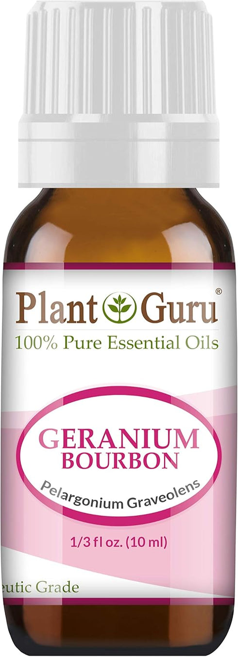 Geranium Bourbon Essential Oil, 10 ml, 100% Pure, Undiluted, Therapeutic Grade