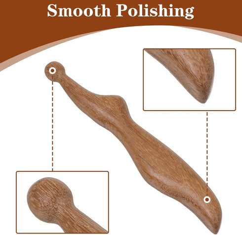 Shimmeroo Wooden Massage Pen, Wooden Acupoint Massage Tool, Acupressure Stick Tool for Relaxing Body Hand Foot