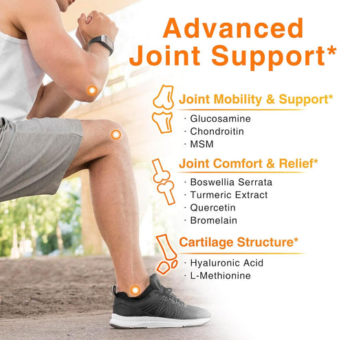ZEBORA Glucosamine Chondroitin Joint Support Supplement, with MSM Turmeric Boswellia, Glucosamine Sulfate, Glucosamine Chondroitin MSM, for Joint Health & Relief Nutritional Supplements, 120 Capsules