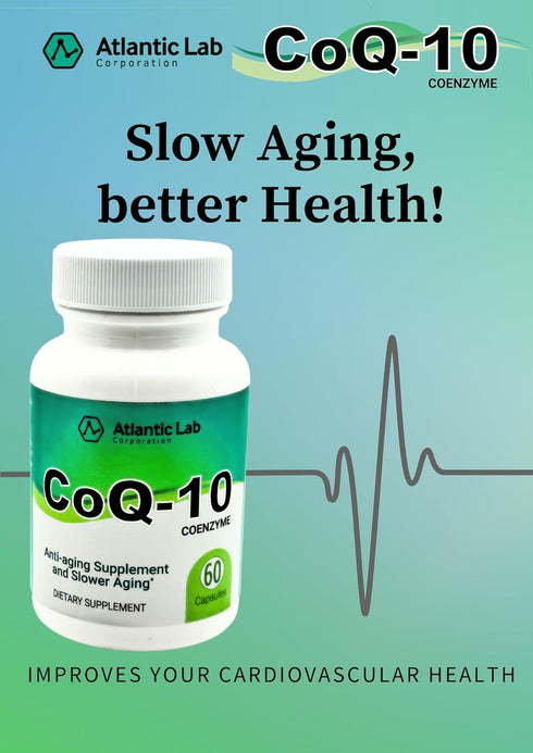 Coenzyme COQ-10 Anti-Aging Capsules, Support Heart Health, Vegan, Gluten Free, Keto, Paleo, Low Carb, 60 Count