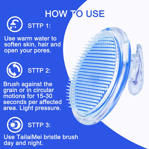 TailaiMei Exfoliating Brush for Ingrown Hair Treatment - Prevent Bikini Bumps, Razor Bumps, Silky Smooth Skin Solution
