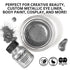 Mehron Makeup Metallic Powder, Chrome Powder Pigment for Face & Body Paint, 0.5 oz (14 g) (Silver)