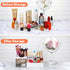 LETURE Makeup Vanity Organizer Box, Desk Organizer for Cosmetic Storage - Bathroom Counter Makeup for Eyeshadows,