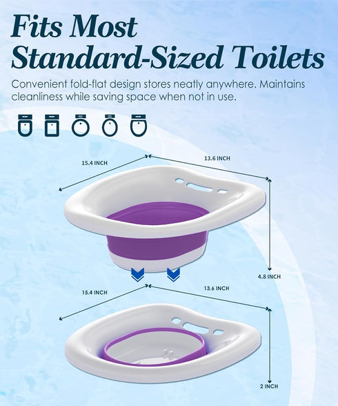 xemieau Sitz Bath, Sitz Bath for Toilet Seat, Postpartum Essentials and Hemorrhoids Care Kit - Yoni Steam Seat