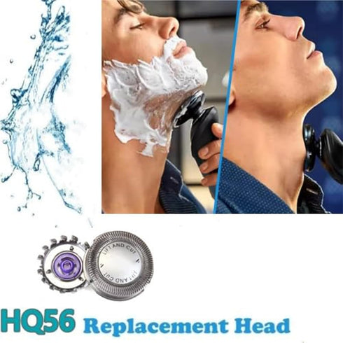 HQ56 Replacement Shaver Heads Compatible with Philips Norelco HQ55 HQ56 HQ3 HQ4 HQ6 Razor Shaving, 1 Pack