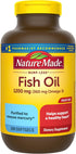 Nature Made Burp Less Fish Oil 1200 mg, Omega 3 Fish Oil for Healthy Heart Support, 200 Softgels