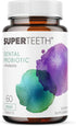 SuperTeeth Chewable Dental Probiotic for Adults & Kids | 60 Mint Flavored Tablets | Oral Health, Vegan Supplement