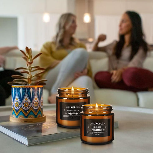 Set 12 Pack, Set Scented Candle Candle for Home Scented, Odor Eliminating, Stress Relief, Long Lasting Soy Wax Gift