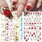 Flower Nail Art Stickers Decals 6 Sheets, Spring Rose 3D Self-Adhesive Nail Stickers for Women