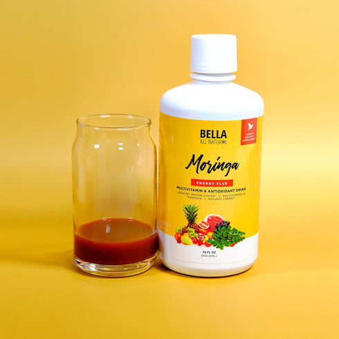 Bella All Natural Moringa Juice Energy Plus, Multivitamin and Antioxidant Drink, 32oz