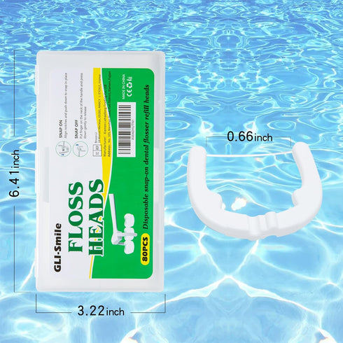 Ultraclean Access Flosser Refill Heads, 80ct, Durable for Effective Plaque Removal & Oral Hygiene