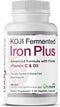 Koji Fermented Iron Plus, Iron Supplement with Vitamin C, D3, Folate for Blood Support, 60 Capsules