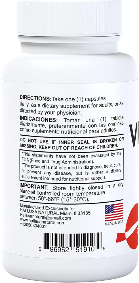 Vitamin C – Antioxidant and Immune Support, 60 Capsules – 60 Day Supply