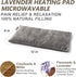 Heating pad Microwavable with Washable Cover 6 * 12" Microwave Moist Heat Pad for Neck Shoulder, Cramps, Back Pain Relief, Warm Compress Rice Bean Bag Hot Pack for Muscles, Joints, Lavender