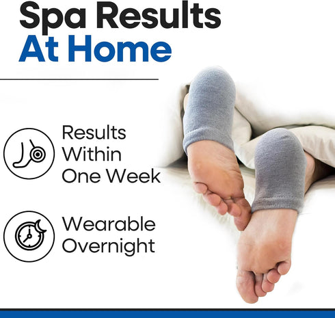 Moisturizing Socks for Women & Men | Aloe Vera Cracked Heel Treatment | Foot Callus Remover | Lotion Infused Gel Heel