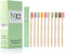 N12 Family-Friendly Pack of 10 Bamboo Toothbrushes, Multicolored BPA-Free Bristol, Eco-Friendly, Biodegradable Oral Care