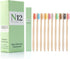N12 Family-Friendly Pack of 10 Bamboo Toothbrushes, Multicolored BPA-Free Bristol, Eco-Friendly, Biodegradable Oral Care
