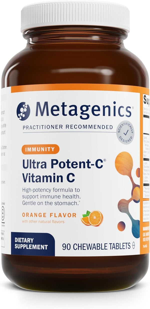 Metagenics Ultra Potent-C Chewable - for Immune & Antioxidant Support, with L-Cysteine & L-Lysine, Chewable VIT C,