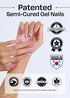 ohora Semi Cured Gel Nail Strips (N Afterglow), Works with Any Nail Lamps, Easy to Apply & Remove