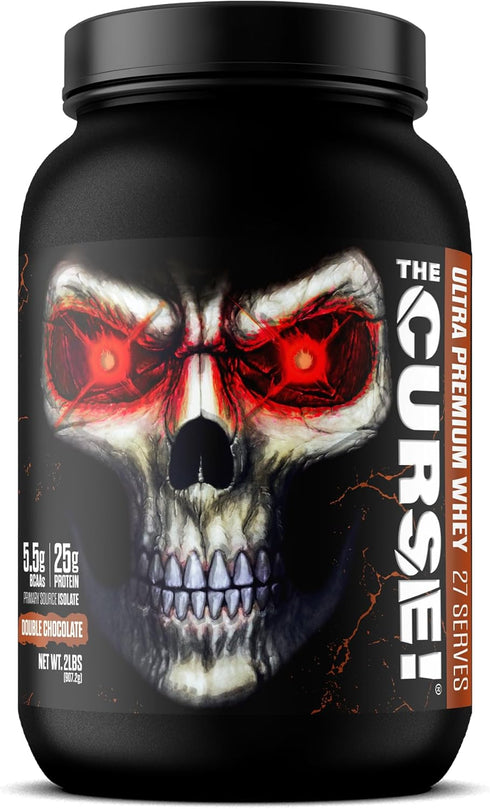 JNX SPORTS The Curse! Ultra Premium Whey Protein Powder Double Chocolate, 2lb, 25g Protein Per Serve, Whey Isolate