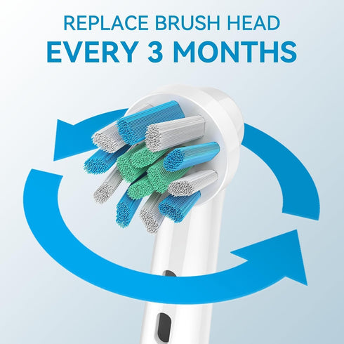 Electric Toothbrush Replacement 4 Pack, Professional Toothbrush Heads Refills for Family Gum Care, 1 White