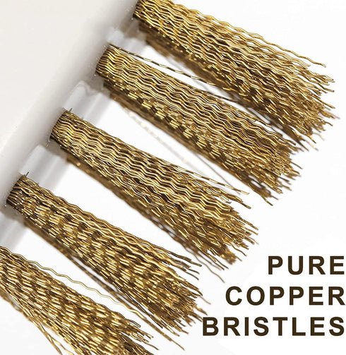 Kitchen Cleaning Scrub Brush - Deep Gas Stove Brass Wire Brushes with Stiff Bristles & Cooktop Scraper, Scrubber