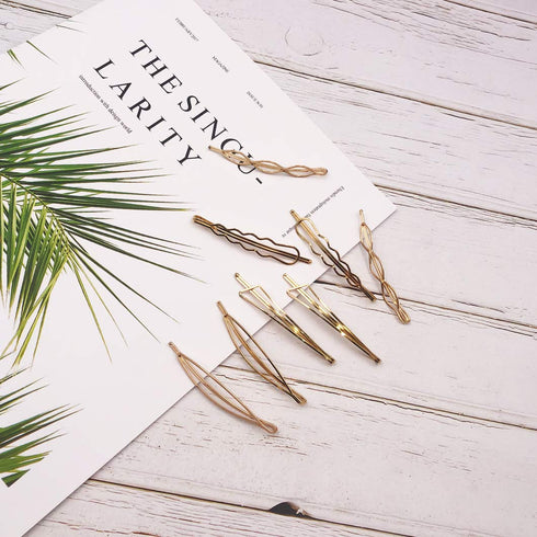 Messen Hair Pins Set Geometric Hair Clips Metal Hairpin Minimalist Hair Styling Jewelry Accessories (8 Pieces, Style 7)
