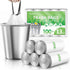 RayPard Mini Drawstring Trash Bags, 1.3 Gallon, 100 Counts, fit 1.3-1.5 Gal, White, Small Plastic Liners