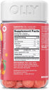 OLLY Probiotic + Prebiotic Gummy, Digestive Support and Gut Health, 500 Million CFUs, Fiber, Adult Chewable Supplement for Men and Women, Peach, 30 Day Supply - 60 Count
