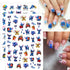 6 Sheets Cute Nail Art Stickers, 3D Self Adhesive Kawaii Designer Decals for Women Girls DIY Nail Art