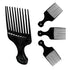 Plastic Hair Pick Comb, Wide Tooth Afro Lift Picks, Pack of 4 Combs for Styling and Detangling