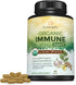 USDA Organic Immune Support Supplement with Vitamin C, Elderberry, and Garlic - 90 Tablets