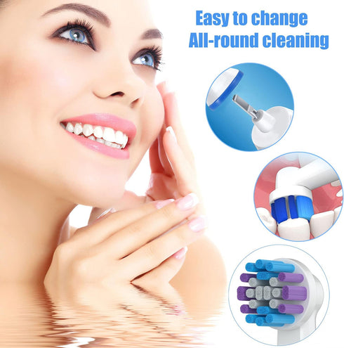 Replacement Heads for Oral B Braun Toothbrush, Pack of 16 Professional Electric Heads for Oral-B 7000/Pro 1000/9600