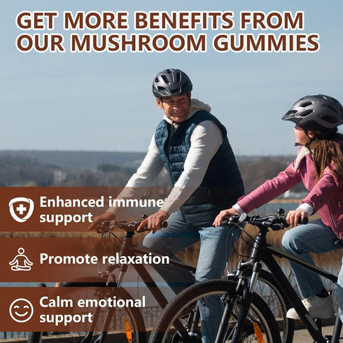 Vemluta 2 Packs 5000MG Gummies -10 Immune 120 Counts Mushroom Blend Organic Mushroom Supplement containing Lion's Mane