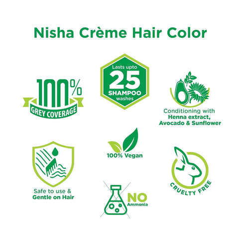 Nisha Cream Hair Color (150 ml) Flame Red Pack of 1