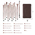 Z'OREYA Eye Makeup Brushes, 12 Pcs Professional Brush Set with Carrying Bag, Champagne Gold