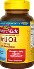 Nature Made Krill Oil 500mg, Superior Absorption with Astaxanthin, Omega 3s for Heart Health, 100 Softgels