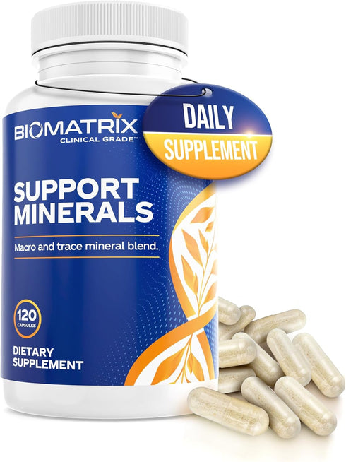 BioMatrix Mineral Supplement for Men and Women, Chelated Iron-Free Minerals | Veggie Caps, 30-Day Supply
