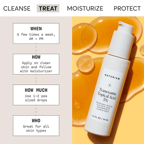 Naturium Tranexamic Topical Acid 5% - Face & Skin Care with Kojic Acid, Niacinamide & Licorice Root