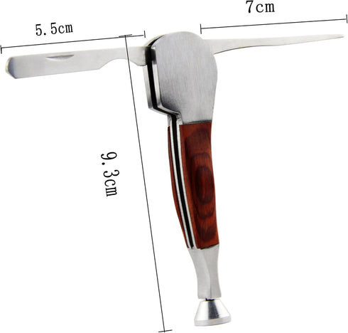 3 in 1 Stainless Steel and Rosewood Tobacco/Smoking Pipe Scraper Nozzle Cleaner Tamper Tool Set