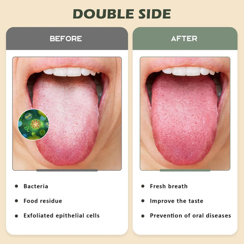 Tongue Scraper Cleaner, PETA Approved, Vegan Natural Eco Fiber Material, 100% BPA Free, 3 Count