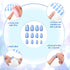 Maitys 720 Pieces Medium Square Press on Nails, Glossy Fake Nails Solid Color Artificial Tips for Women