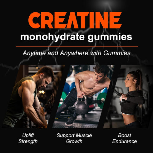 S.G Creatine Monohydrate Gummies for Men & Women - Sugar Free 5g Creatine Gummies for Muscle Support (120 Gummies)