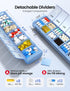 Vaydeer Metal Travel Pill Organizer, 7 Day Weekly Pill Box, Large Capacity Daily Cute Pill Case for Supplements, Pills,