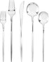 Novelty Modern Flatware, 64 Count Disposable Plastic Teaspoons/Dessert Spoon Luxury