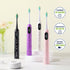 Set 4 90 Electric Toothbrush for Adults, Battery Operated Rechargeable Sonic Toothbrush, Travel Tooth Brush