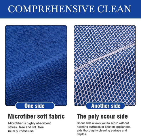 SINLAND Microfiber Dish Cloth for Washing Dishes, Best Kitchen Washcloth Cleaning Cloths, 12inchx12inch, 10 Pack
